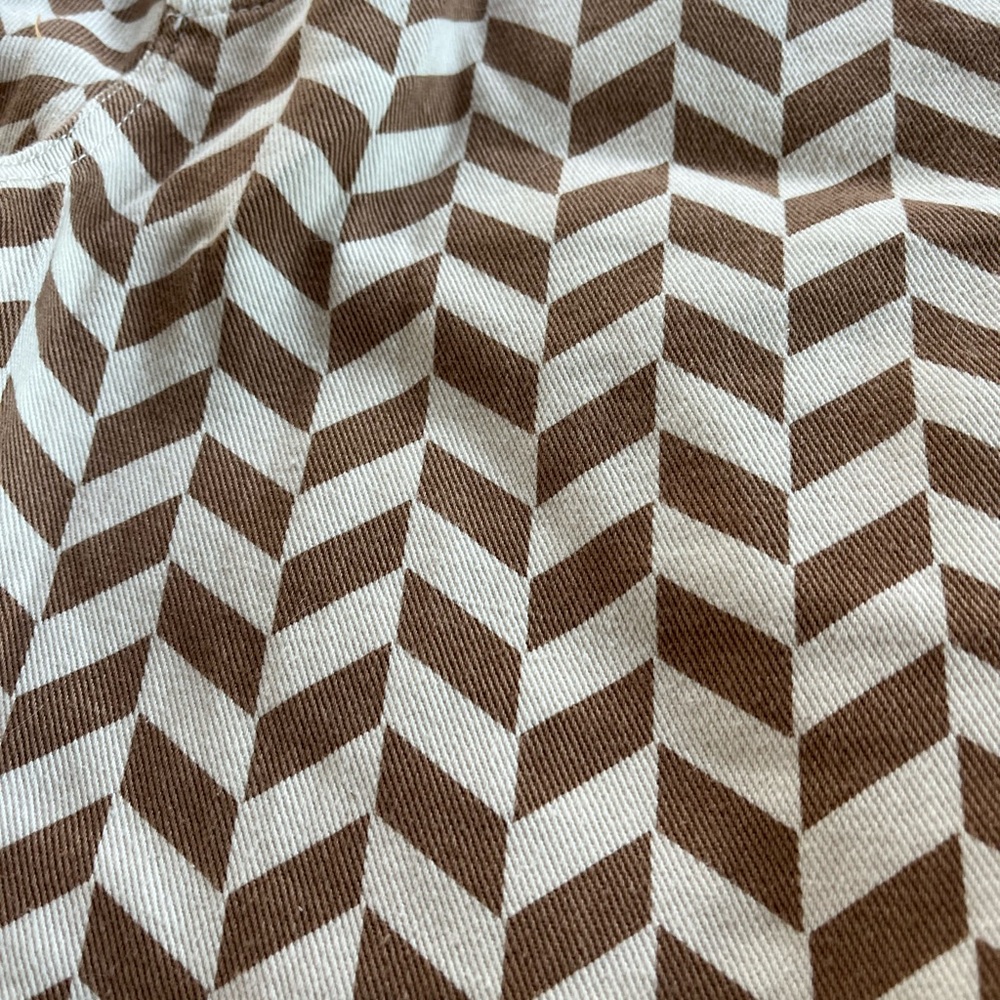 PacSun Brown and White Patterned Straight Leg Jeans - Picture 5 of 14